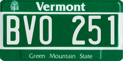 VT license plate BVO251