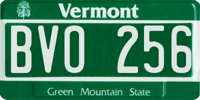 VT license plate BVO256