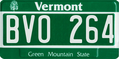 VT license plate BVO264