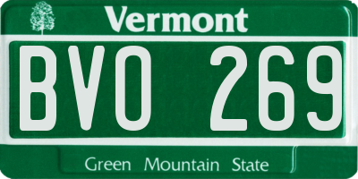 VT license plate BVO269