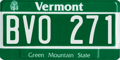 VT license plate BVO271