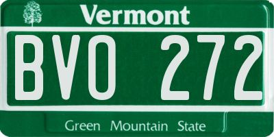 VT license plate BVO272