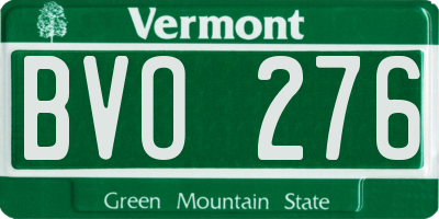 VT license plate BVO276