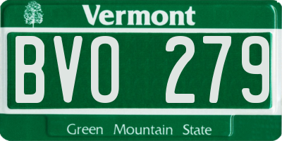 VT license plate BVO279