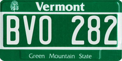 VT license plate BVO282