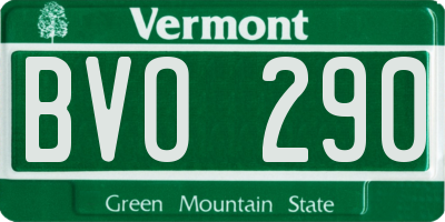 VT license plate BVO290