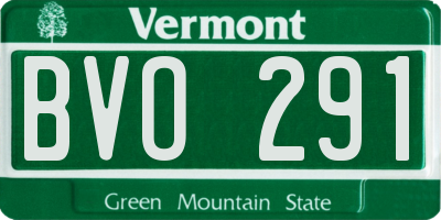 VT license plate BVO291