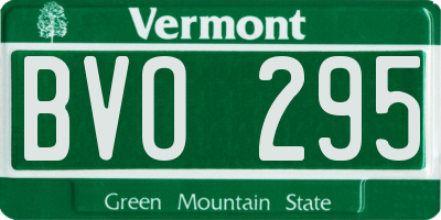 VT license plate BVO295