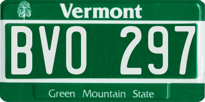 VT license plate BVO297