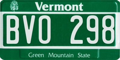 VT license plate BVO298