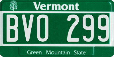 VT license plate BVO299