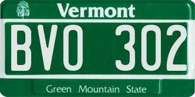 VT license plate BVO302