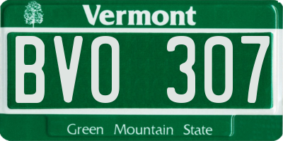 VT license plate BVO307