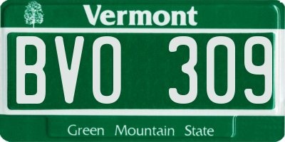 VT license plate BVO309