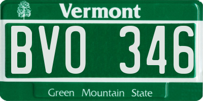 VT license plate BVO346