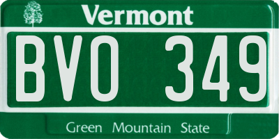 VT license plate BVO349
