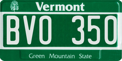 VT license plate BVO350