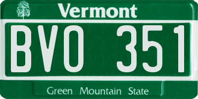 VT license plate BVO351