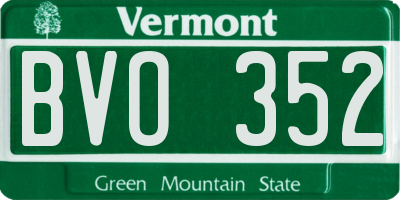 VT license plate BVO352