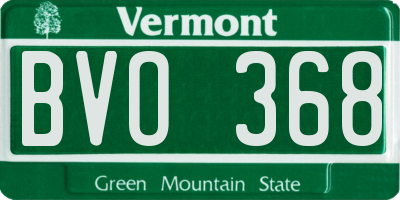 VT license plate BVO368