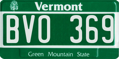 VT license plate BVO369