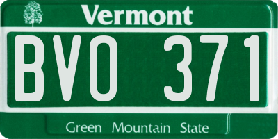 VT license plate BVO371