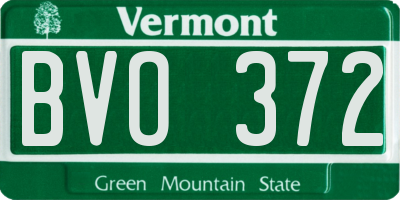 VT license plate BVO372