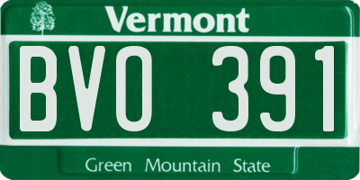 VT license plate BVO391