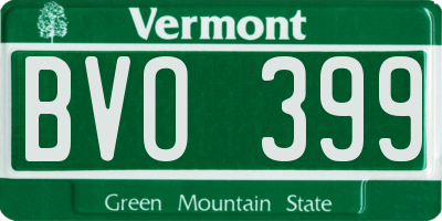 VT license plate BVO399