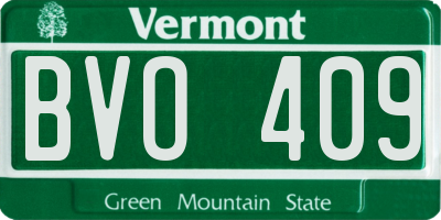 VT license plate BVO409