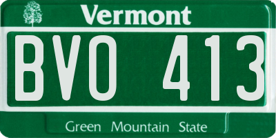 VT license plate BVO413