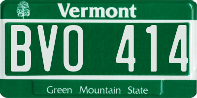 VT license plate BVO414