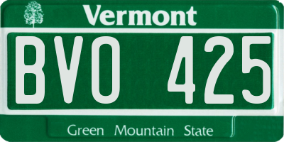 VT license plate BVO425
