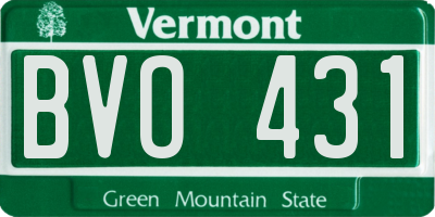 VT license plate BVO431