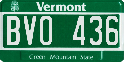 VT license plate BVO436
