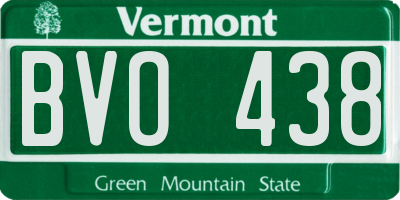 VT license plate BVO438