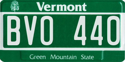 VT license plate BVO440