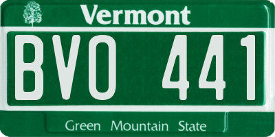 VT license plate BVO441