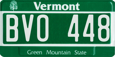VT license plate BVO448
