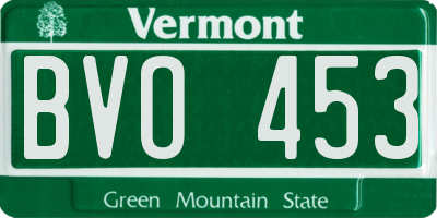 VT license plate BVO453