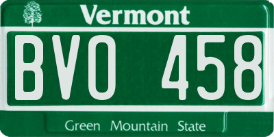VT license plate BVO458