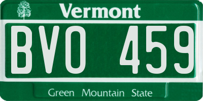VT license plate BVO459