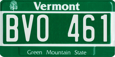 VT license plate BVO461