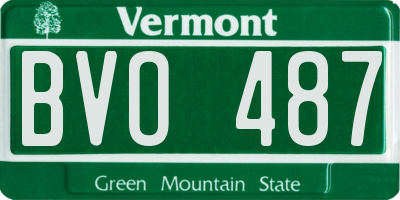 VT license plate BVO487