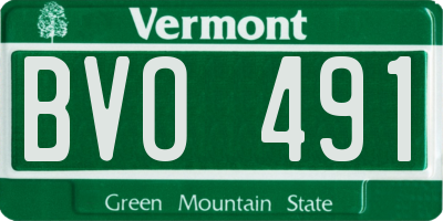 VT license plate BVO491