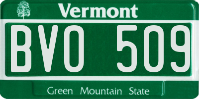 VT license plate BVO509