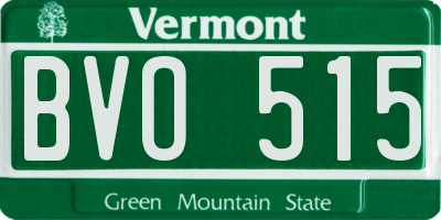 VT license plate BVO515
