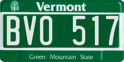 VT license plate BVO517