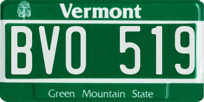 VT license plate BVO519