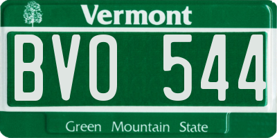 VT license plate BVO544